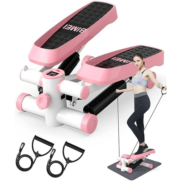 HAOYUE Mini Exercise Stepper, Stair Steppers with Resistance Bands, Fitness Stepper Exercise