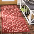 thumbnail image 2 of SAFAVIEH Outdoor CY6925-248 Courtyard Collection Red / Bone Rug, 2 of 10