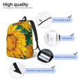 thumbnail image 4 of Naloa Vibrant Sunflower Painting Canvas Backpack for Men Women Rucksack Casual Travel Daypack College Tote Satchel Bookbag for Teens-Small, 4 of 7