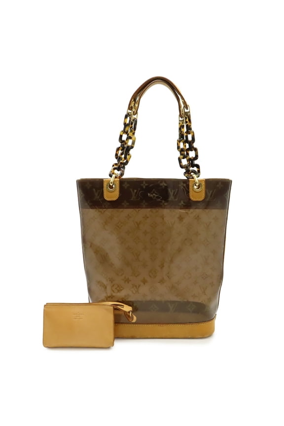Pre-Owned LOUIS VUITTON Louis Vuitton Monogram Vinyl Cabas Ambre MM Tote Bag Shoulder Plastic...
