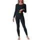 thumbnail image 2 of Conjuntos de ropa interior térmica para mujeres INSPIRE CHIC, camiseta de manga larga con leggings, pijama de capa base para el frío invierno, talla S, negro, 2 of 6