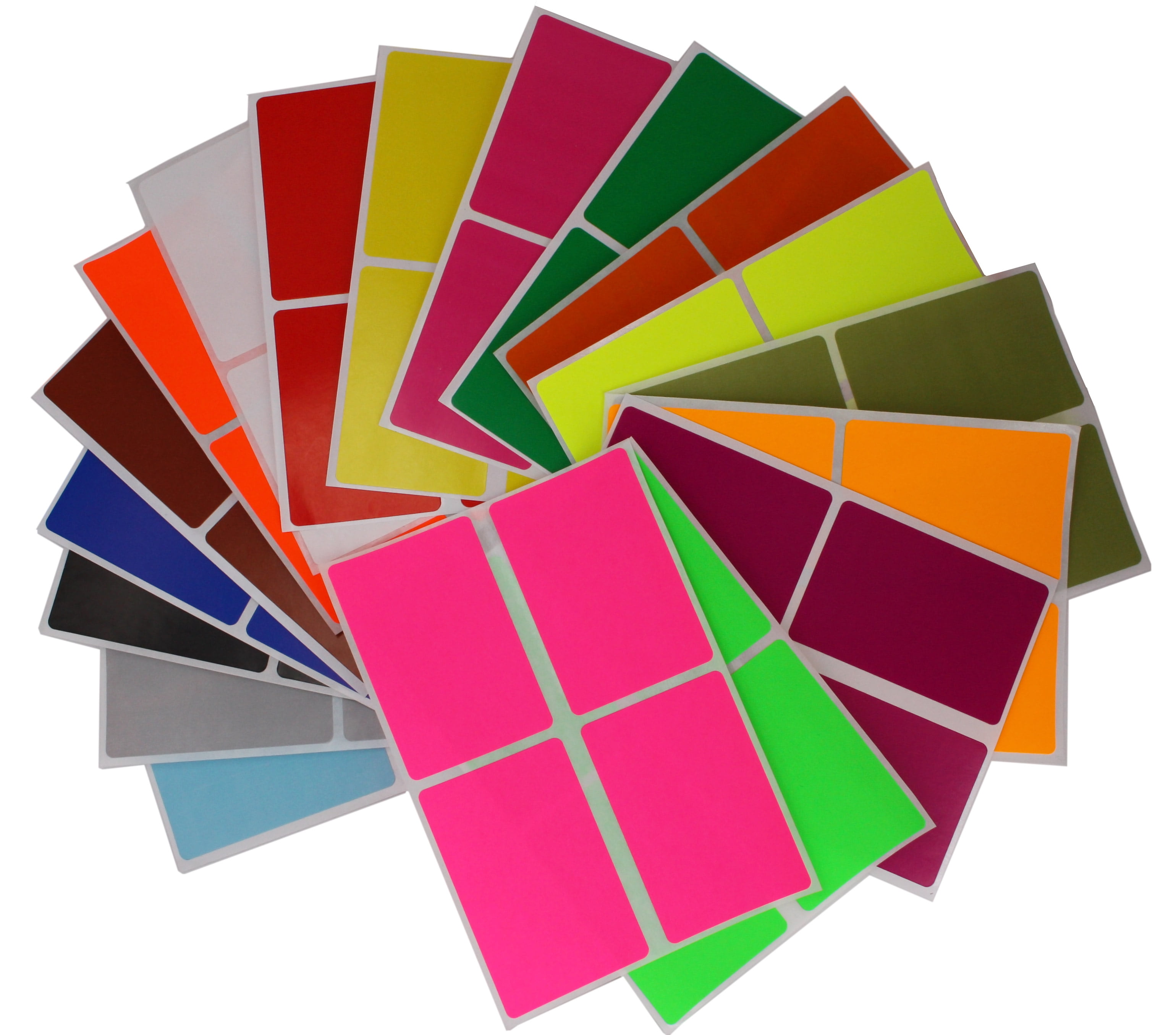 Royal Green Moving Labels Dot Stickers in 18 Assorted Colors 3 in x 2 in - 72 Pack