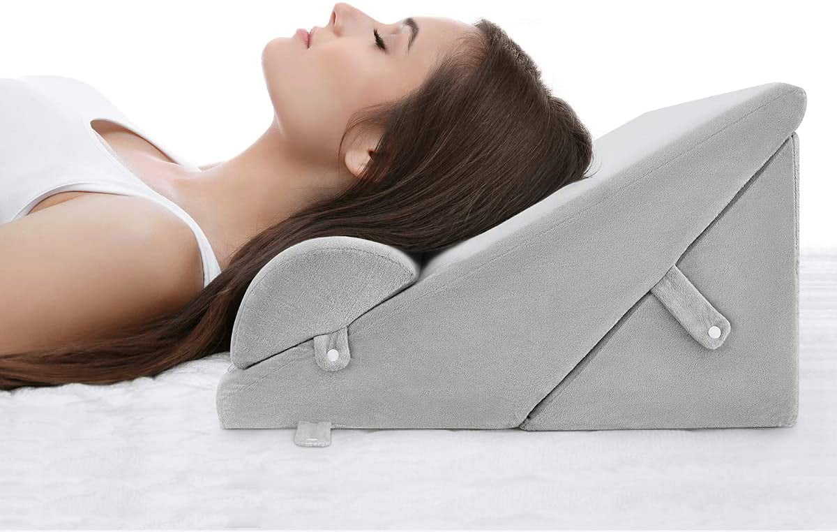 Post Surgery Support for Back,Leg and Knee,Neck Back Leg Support Pillow for Sleeping in Bed Reading Pillow and Bed Rest Pillow for Reading wujomeas Wedge Pillow with Support Arms