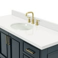 thumbnail image 4 of Ariel Stafford 61 Inch Single Oval Sink Vanity With White Quartz Countertop W/1.5" Edge In Midnight Blue, 4 of 10