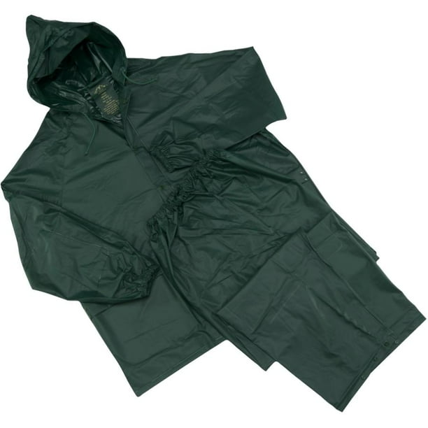 Combinaison de Pluie PVC 2 Pièces pour Homme - Double Extra Large, Vert