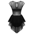 thumbnail image 5 of vastwit Women's Lyrical Ballet Dance Dress Cut Out Gymnastics High Low Skirted Leotard Black X-Large, 5 of 7