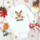 thumbnail image 3 of Body navideño personalizado para bebé, ropa personalizada con ciervo para recién nacidos, mono de manga larga para niños y niñas, trajes de fiesta para bebés, 3 of 5
