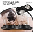 thumbnail image 6 of Dog Bowls 2 Stainless Steel Bowl for Pet Water and Food Feeder with Non Spill Skid Resistant Silicone Mat for Pets Puppy Small Medium Cats Dogs, 6 of 7