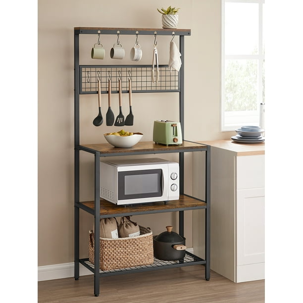 VASAGLE Kitchen Baker's Rack Coffee Bar Storage Shelf Island Rack