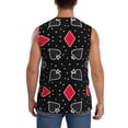 thumbnail image 4 of Fotbe Card Suits Men's Camiseta sin Mangas Estampada para Hombres, Playera Casual para Gimnasio, Entrenamiento, Playa-Small, 4 of 7