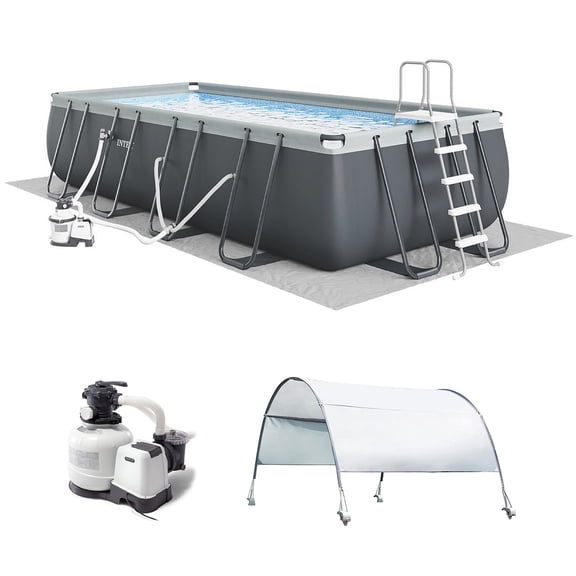 INTEX 24ft x 12ft x 52in Ultra XTR Above Ground Pool & Protective Pool Canopy