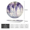 thumbnail image 2 of Balery Lavender Blooms Window Print Bone China Decorative Plate Ceramic Dinner Plates Art Crafts with Display Stand-8in, 2 of 6