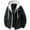 Black, variant on Men's Color Block Hooded Windbreaker Jackets with Contrast Drawstring Zip Up Long Sleeve Casual Outerwear