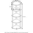 thumbnail image 3 of 5 Tier Corner Display Rack Multipurpose Shelving Unit, Dark Cherry/Black, 3 of 7