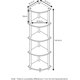 thumbnail image 3 of 5 Tier Corner Display Rack Multipurpose Shelving Unit, Dark Cherry/Black, 3 of 7