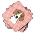 thumbnail image 2 of Carolines Treasures BB1239FC Checkerboard Pink Beagle Foam Coaster Set of 4 3 1/2 x 3 1/2 multicolor, 2 of 3