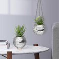 thumbnail image 4 of Disco Ball Planter Mirror Ball With Hook And Wooden Stand For Desk Hanging Disco Ball Planter Pot, 4 of 5