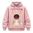 thumbnail image 5 of DHFJKG Women's Hoodie With Pet Pouch, Cute Rabbit Graphic Pet Holder Zipper Pocket Carries Pullover, 5 of 5