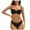Black, variant on Women's Twist Front V Neck High Waisted Bikini Swimsuit Drawstring Tie Side Bottom Two Piece Bathing Suit Sexy Swimwear (Black,L)