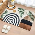 thumbnail image 2 of Abstract Boho Large Area Rugs for Bedroom Living Room, Non Slip Carpet Bedside Rug, Bohemian Palm Leaf Geometric Leaf Circle Rectangular Floor Cover Kitchen Accent Rug 2'x3' for Dining Room/Office, 2 of 9