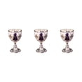 thumbnail image 1 of Moyic Copa de vino de lujo Copa de vidrio en relieve para aficionados al vino Vasos opulentos Calabaza morada plateada Type1 NO1, 1 of 1