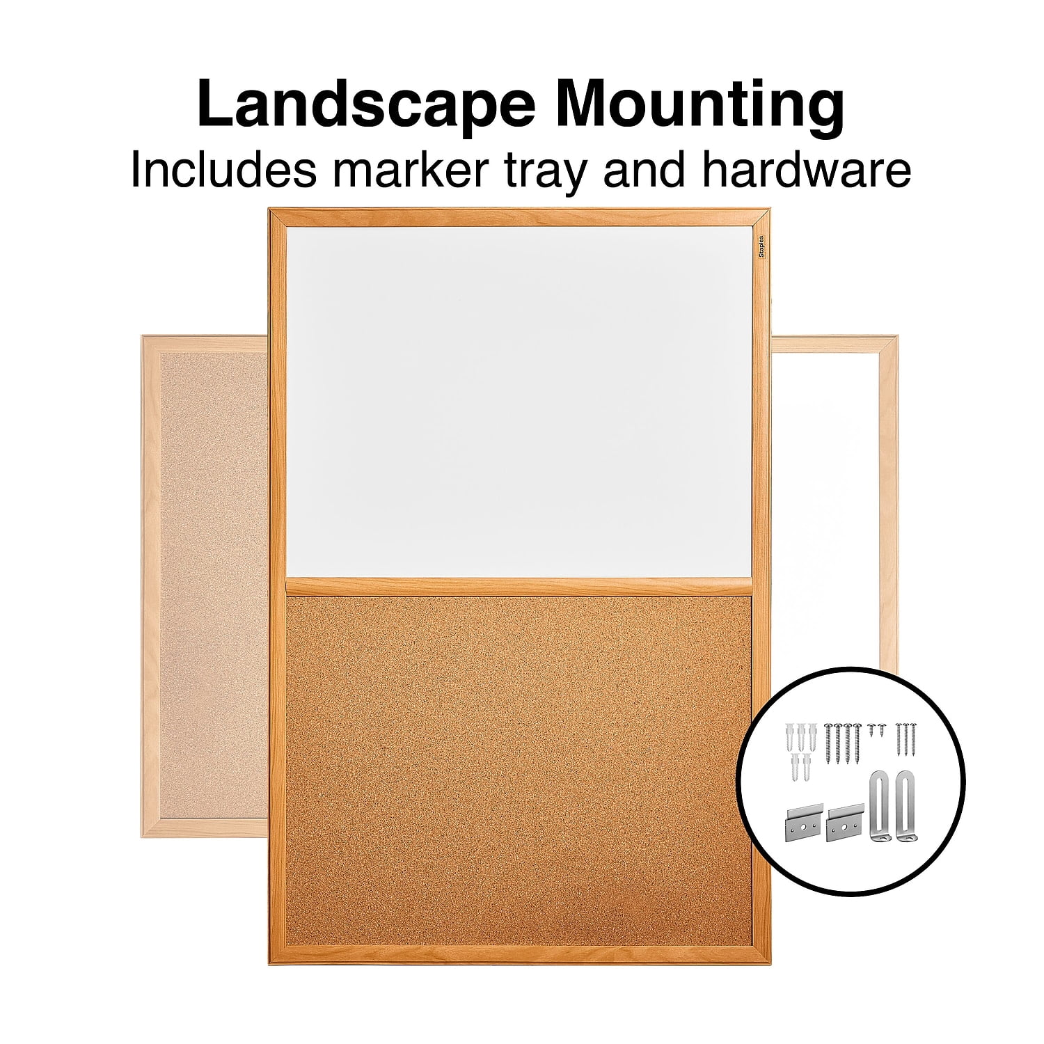 Staples Standard Cork & Dry Erase Whiteboard 3' x 2' 2/Pack ST52691-CCVS