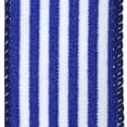 thumbnail image 3 of HOMEFORD Flocked Stripes Satin Wired Ribbon, 1-1/2-inch, 10-yard, Royal Blue, 3 of 3