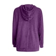 thumbnail image 6 of Women's Sports Hooded Pocket Long Sleeved Sweatshirt, Classic Simple Design Versatile Fashionable Athletic Wear, Cool Breathable Moisture Wicking Fabric for Daily Leisure, Gym Workouts Purple XL, 6 of 6