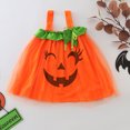 thumbnail image 5 of EnJoCho Toddler Kids Baby Girls Sleeveless Cute Halloween Pumpkins Prints Mesh Tulle Princess Dress Outfits Trendy Holiday Party Performance Clothes Fall Birthday Gift Dresses for Child Girls, 5 of 9