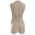 thumbnail image 7 of Short Sets for Women Sleeveless V Neck Button Vest and Shorts 2 Piece Matching Set Business Casual Blazers Work Sets, 7 of 7