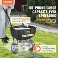 thumbnail image 2 of VEVOR - Esparcidor de cesped, capacidad de 60 lb, con operador a pie, ruedas de 8, estructura de acero duradera, multiusos para fertilizantes, semillas y sal, ideal para el hogar, 2 of 9