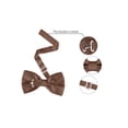 thumbnail image 3 of INSPIRE CHIC Accessoires de Nœud Papillon pour Hommes Sangle Ajustable Formel Uni Smoking Pré-Noué Café, 3 of 5