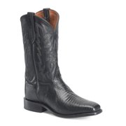 Justin Boots Mens Reposado Lizard Square Toe Pull On Cowboy Mid Calf Dress