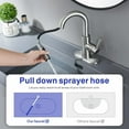 thumbnail image 2 of Bathroom Sink Faucet with Pull Down Sprayer, Brushed Nickel Single Handle Pull Out Faucet with Pop-Up Drain, 1 or 3 Hole Laundry Bar Basin Faucet with Deck Plate, 2 of 15