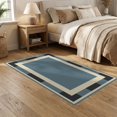 thumbnail image 2 of ODIKA 5'x7' Washable Area Rug Contemporary Solid Band Framework With Central Rectangle Accent for Small Living Room, Bedroom, Easy Care, Non-Shedding, Pet Friendly, 2 of 7