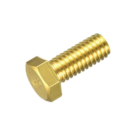 

Brass Hex Bolts 3/8-16x7/8 1 Pack Fully Thread Grade 4.8 Machine Screws