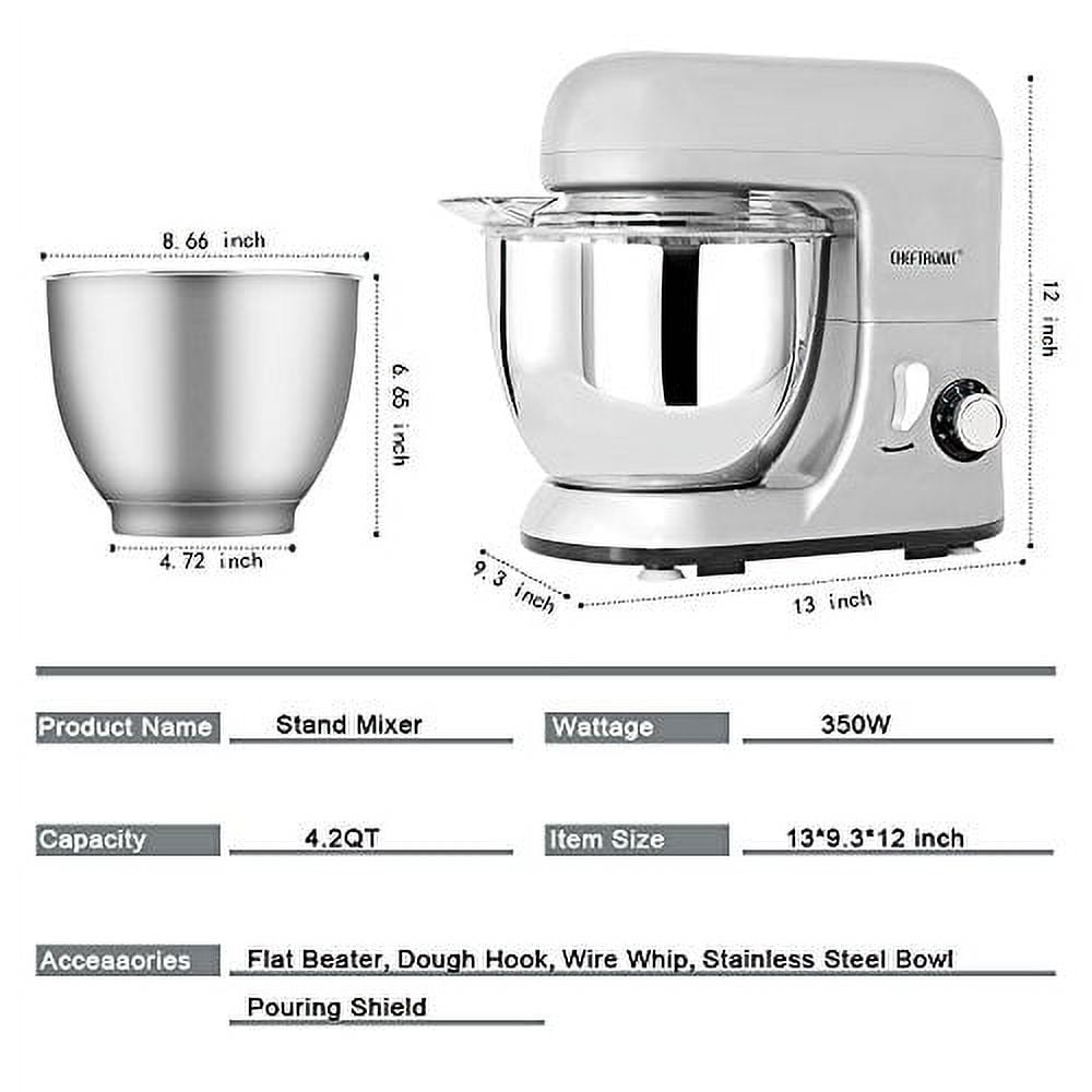 cheftronic sm985-silver standing mixer, one size, silver cheftronic sm985-silver standing mixer, one size, silver