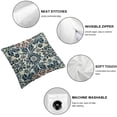 thumbnail image 6 of nygtbtfer Blue White Pillow Set of 2, Persian Carpet Design Decorative Throw Pillows Linen Farmhouse Cushion Pillow Covers for Sofa Couch Outdoor Decor White, 6 of 7