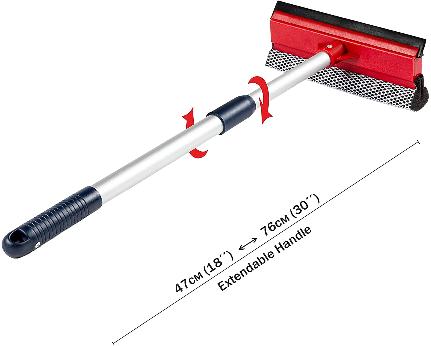 DSV Standard Window Squeegee with Telescopic Pole 18"x30” (4776cm), Squeegee with Long Handle