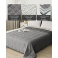 thumbnail image 6 of Uttermara Sherpa Fleece Weighted Blanket 15lbs for Adults Ribbed Stripes Soft Plush Heavy Thick Blanket for Couch Bed Sofa，Grey, 60" x 80", 6 of 9