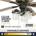 thumbnail image 5 of 52" Prominence Home River Run Aged Bronze Ceiling Fan, 5 of 15