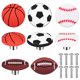 thumbnail image 1 of 8 pomos de tocador con diseño de balón deportivo, para fútbol, béisbol, baloncesto, cajón de tocador para niños, decoración de muebles, 1 of 7