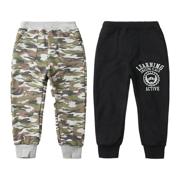 Godderr Kids Baby Boys Sweeatpants 1-7Y Spring Autumn Casual Pants Cotton Active Jogger Pants Toddler Sweat Pants Elastic