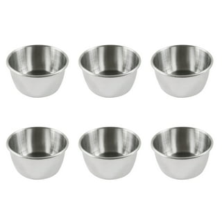 60 Pcs Stainless Steel Sauce Cups Bulk,5 Oz Metal Ramekins Dipping Sauce  Cups Condiment Cups Bowls Reusable Stackable Round Individual Dipping Bowls