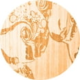 thumbnail image 1 of Ahgly Company Indoor Round Abstract Orange Contemporary Area Rugs, 6' Round, 1 of 1