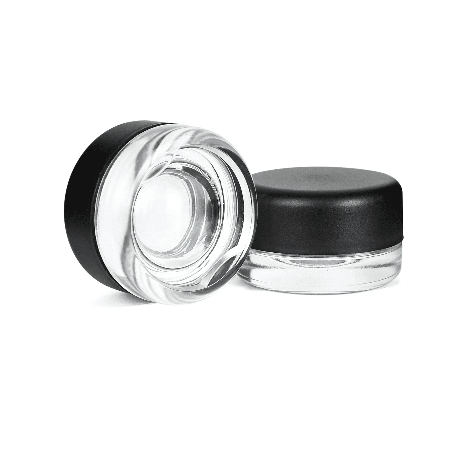 7ml  Child Resistant Glass Jar With Black Cap - 1 Gram - 320 Count