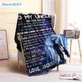 thumbnail image 2 of LHSHID Custom Blanket for Dad from Son Soft Personalized Blanket for Papa Grandpa from Grandson Customize Sherpa Blanket for Uncle from Niece 40"x50", 2 of 7