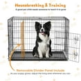 thumbnail image 2 of GIANNA 36 In Double Door Dog Cage, Folding Metal Wire Dog Cage with Plastic Leak-Proof Pan Tray, 2 of 7