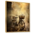 thumbnail image 2 of Designart "Atmospheric Rides on a Bicycle I" Bicycle Floater Framed Wall Art Living Room, 2 of 7