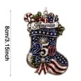 thumbnail image 3 of Patriotic 250th Anniversary Christmas Ornaments,250 Anniversary USA Merchandise,Metal Hanging Christmas Decorations,Stocking Stuffers,Commemorative Gifts for Mom Dad Friends Coworker(G), 3 of 6